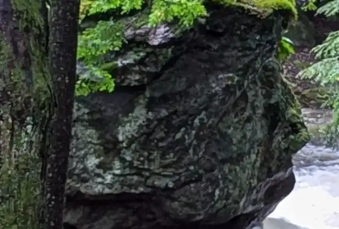 Rocky terrain at the campground