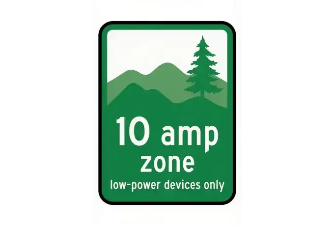 Tent sites are low-power areas